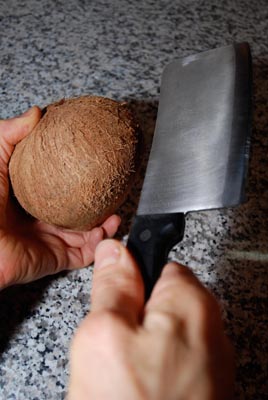 coconut meat cleaver